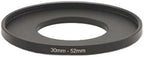 YAMAFOO 30mm to 52mm Step-Up Ring/Step Down Rings Filter Adapter for All Brands UV ND CPL Metal Ring Step-Up Rings Adapter Filter,Black (30-52)