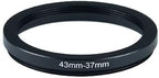YAMAFOO 43mm to 37mm Step-Up Ring/Step Down Rings Filter Adapter for All Brands UV ND CPL Metal Ring Step-Up Rings Adapter Filter,Black (43-37)