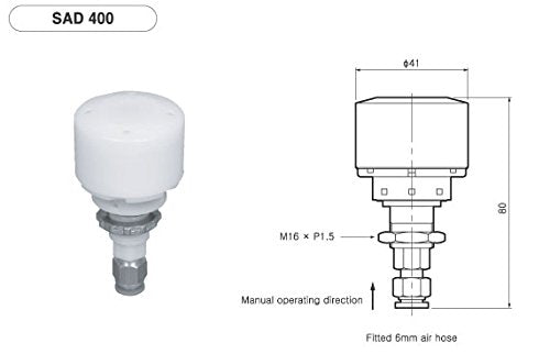 PneumaticPlus SAD402-N04D-MEP Compressed Air, External Water Trap Valve with Automatic Drain 1/2" NPT - Metal Bowl Sight Glass, 10 Micron