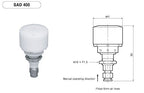 PneumaticPlus SAD402-N04D-MEP Compressed Air, External Water Trap Valve with Automatic Drain 1/2" NPT - Metal Bowl Sight Glass, 10 Micron