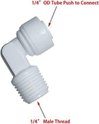 YZM Elbow Male Thread Adapter 1/4" Male x 1/4" OD Tube Quick Connect.