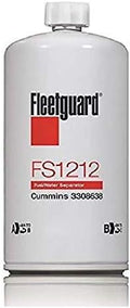FS1212 Fleetguard Fuel/Water Separator Spin-On Filter (Pack of 3)