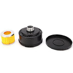 3/4 25mm Air Compressor Silencer, Plastic Shell Round Muffler Filter Intake Dia 80mm