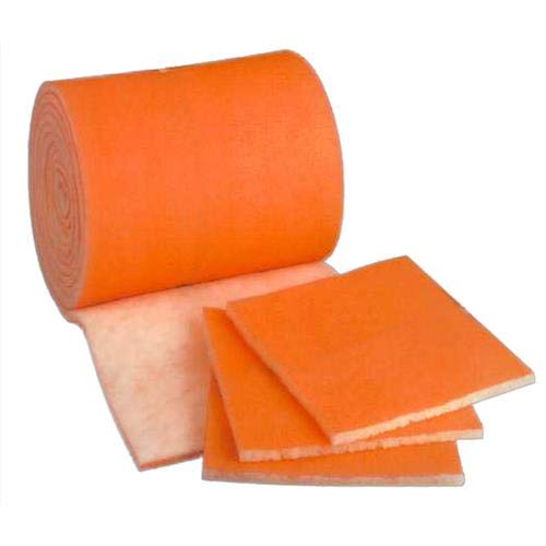 HVAC/Air Filter Media Roll, Orange/White MERV8 Polyester Media with a Heavy Dry Tackifier - 1 inch x 25 inch x 6 Foot
