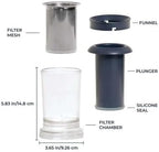 Magical Butter Filter Press – Stainless Steel Strainer System for Mason Jars – Mess-Free Filtering of Oils, Butters, Stocks & Herbal Infusions with Plunger & Cleaning Brush