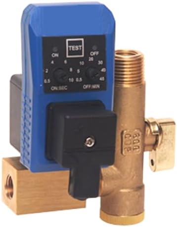 Micro Clean Automatic Electronic Condensate Timer Drain (1/4", 3/8", 1/2") Programmable for Compressed Air Tanks, Filters, Separators, Dryers (115 Volt) (1/4")