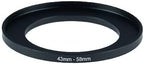 YAMAFOO 43mm to 58mm Step-Up Ring/Step Down Rings Filter Adapter for All Brands UV ND CPL Metal Ring Step-Up Rings Adapter Filter,Black (43-58)