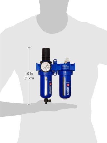 Filter Regulator and Lubricator – 3 in 1 FRL Unit - 3/8" NPT – 150 PSI (Campbell Hausfeld PA208103AV)