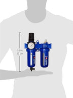 Filter Regulator and Lubricator – 3 in 1 FRL Unit - 3/8" NPT – 150 PSI (Campbell Hausfeld PA208103AV)