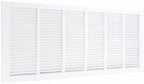 EZ-FLO 30 x 12 Inch (Duct Opening) Return Air Vent Cover for Wall or Ceiling, Solid Steel Return Air Grille, HVAC Vent Cover, White, 61648