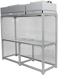 Vertical Laminar Dust Free Room Bench Double Use 70.86x23.62in Flow Hood Air Flow Clean Workbench Aluminum Workshop for Phone Repair with HEPA-Filter Laboratory Using
