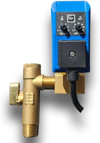 Micro Clean Automatic Electronic Condensate Timer Drain (1/4", 3/8", 1/2") Programmable for Compressed Air Tanks, Filters, Separators, Dryers (115 Volt) (1/4")