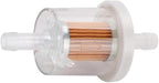 Tvent 1/4" Fuel Filter 691035 493629 for brigs and straton with Fuel line Camp Replacement for Kawsaki 49019-0027 49019-7001 845125 Motorcycle Motor Lawn Tractor Mower (Pack of 8)