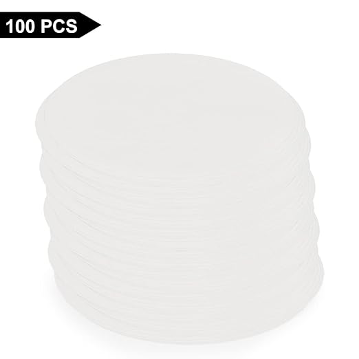 stonylab Quantitative Filter Paper, 100 Pack Slow Flow Rate Cellulose Filter Paper Circles with 10 Micron Particle Retention, 94 mm Diameter
