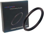 YAMAFOO 57mm to 58mm Step-Up Ring/Step Down Rings Filter Adapter for All Brands UV ND CPL Metal Ring Step-Up Rings Adapter Filter,Black (67-58)