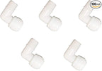 YZM Quick Connect fittings RO Water Filters (5pack, Elbow, 1/4" Male x 3/8" OD tube)