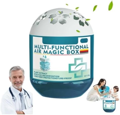 Indoor Air Purification Dust Removal Magic Box, Multi-Functional Air Magic Box, Mutomatic Dust-Sucking Dusts Cleaner Boxs, No Electricity & Noise, Long-Lasting Freshness (1pcs)