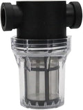 Budget Plastic Water Filter 1/2-1 - Lightweight Pre-Strainer for Fish Tanks, Garden Hose & Outdoor Plumbing(1 Inch 80 Mesh in)