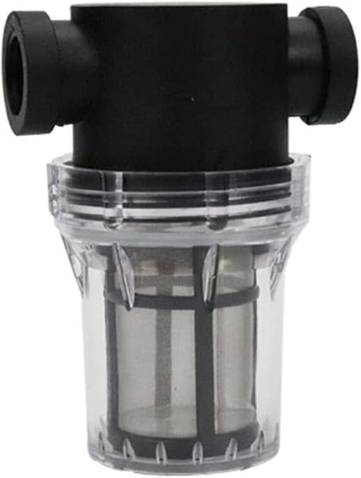 Budget Plastic Water Filter 1/2-1 - Lightweight Pre-Strainer for Fish Tanks, Garden Hose & Outdoor Plumbing(0.75 Inch 80 Mesh in)