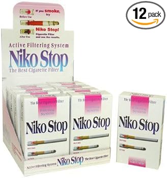 Niko Stop Cigarette Filter 12 Packs, 30 Filters/Pk, Total 360 Filters