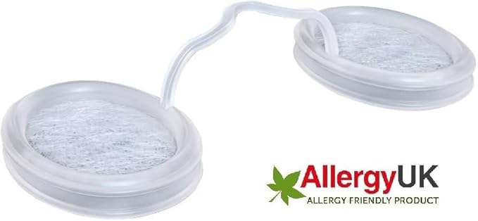 O2 Nose Filters with 3M Filtration - Nasal Screens for Allergies, Dust & Smoke - Drug-Free & Latex-Free Nose Filters - Invisible Allergy Protection (Small x 10)
