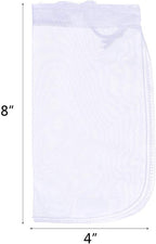 ALEGI 180 Micron Aquarium Filter Media Fine Mesh Bag, 8" by 4" Small Resin Filters Media Bags for Fish Tank (8"*4"(4Pcs))