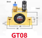 GT8 Industrial Turbine Vibrator - G 1/8" Pneumatic Compressed Air Power Wheel Type Silent Golden With Muffler