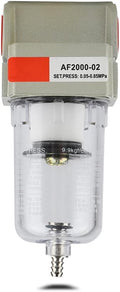 Joyzan Water Oil Separator Filter, Air Compressor Replacement AF2000 02 Pneumatic 1/4 inch NPT Inlet Outlet Particulate Airbrush Moisture Trap Cleaner Compressed in Line Dryer Fitting Paint Spray