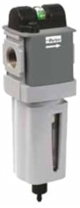 Parker Hannifin P32FB92DGAN Series P32FB Aluminum Global Modular Compact Coalescing Filter, 0.01 µ Element with DPI, Poly Bowl with Bowl Guard, Auto Drain and Without Mounting Bracket, 1/4" NPT Port