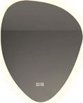 Irregular Bathroom Mirror with LED Lights, Wall Mounted Mirror with Touch Switch and Demister Pad, Drop Shape Decorative Mirror, 3 Colors Dimmable Lighting(A,29.5 * 39.4in/75 * 100cm)