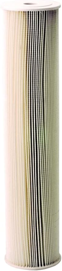 Pentair Pentek ECP5-20BB Big Blue Sediment Water Filter, 20-Inch, Whole House Heavy Duty Pleated Cellulose Polyester Replacement Cartridge, 20" x 4.5", White End-Cap, 5 Micron