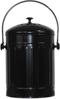 Markson Compost Bin with Airflow Lid and Charcoal Filter 1.5 Gallon Metal Black