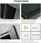 Aluminum Air Conditioner Cover Exterior Air Conditioning Unit Cover Air Conditioner Fence Screen Privacy Fence Trash Can Enclosure Outdoor Condenser Protective (Gray 100x50x70cm)