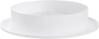 White 4" Inch Round Ventilation Grille with Insect mesh. (Duct 4Ø / Grille 5Ø) Ventilation Applications. Indoor and Outdoor Vent Cover. Available 3 Sizes / 4 Colors.