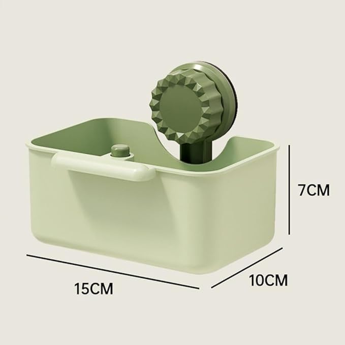 Kitchen Sink Strainer Drainer Basket with Suction Cup,Food Waste Filter Basket,Sponge Brush Holder for Kit-chen Home,Efficient Kitchen Waste Management (Yellow)