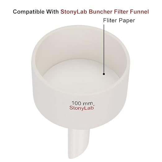 stonylab Quantitative Filter Paper, 100 Pack Slow Flow Rate Cellulose Filter Paper Circles with 10 Micron Particle Retention, 94 mm Diameter