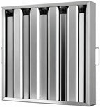 VBENLEM Pack of 6 Hood Filters 19.5W x 19.5H Inch, 430 Stainless Steel 4 Grooves Commercial Hood Filters, Range Hood Filter for Grease Rated Commercial Kitchen Exhaust Hoods