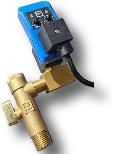 Micro Clean Automatic Electronic Condensate Timer Drain (1/4", 3/8", 1/2") Programmable for Compressed Air Tanks, Filters, Separators, Dryers (115 Volt) (1/4")