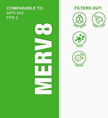Aerostar 19.875x21.5x1 MERV 8 Air Filter, 6 Count, ACTUAL SIZE (19.875 x 21.50 x 0.75), HVAC, Air Conditioning & Furnace Filter Captures Dust, Lint & Pollen (MPR 600 / FPR 5), Made in USA