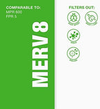 Aerostar 12x12x1 MERV 8 Air Filter, 6 Count, ACTUAL SIZE (11.75 x 11.75 x 0.75), HVAC, Air Conditioning & Furnace Filter Captures Dust, Lint & Pollen (MPR 600 / FPR 5), Made in USA