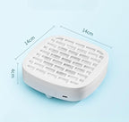 Mini Nail Dust Collector & Extractor Fan - Low Noise Portable Vacuum for Nail Drilling and Polishing, Compact Design with Magnetic Filter Cover for Home Salon (BLUE)