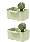 2Pcs Kitchen Sink Strainer Drainer Basket with Suction Cup,Food Waste Filter Basket,Sponge Brush Holder for Kit-chen Home,Efficient Kitchen Waste Management (Green)