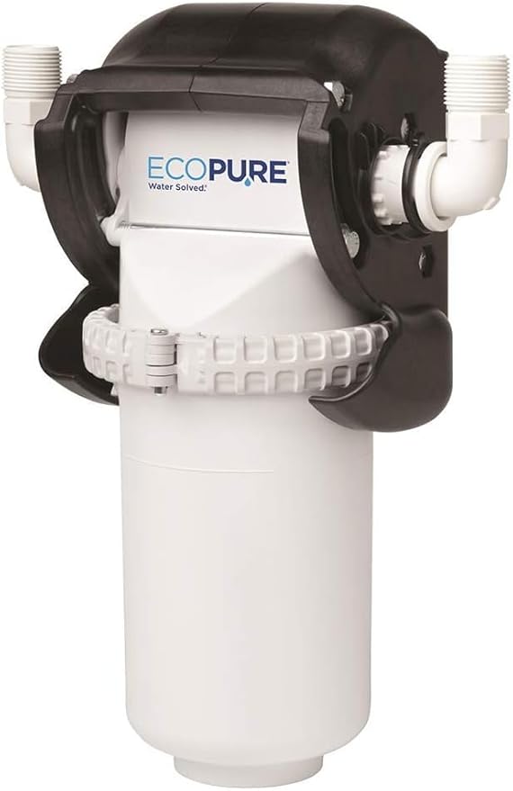 EcoPure EPWHE Whole Home Pivotal Water Filtration System – Reduces Sediment & Chlorine Taste & Odor – Installs on Main Water Line – 6-Month Filter Included – Tool-Free, Mess-Free Changes