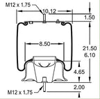 2 PCS TORQUE Air Spring Bag for Volvo Trucks Replacement For Firestone 8468, W01-M58-8468, Volvo 21132005 (2 x TR8468_01_)
