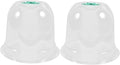 2pcs Small Garden Cloche Clear Plastic Humidity Domes for Mini Greenhouse Protectors with Optimal Airflow and Heat Insulation for Winter Outdoor Use