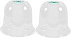 2pcs Small Garden Cloche Clear Plastic Humidity Domes for Mini Greenhouse Protectors with Optimal Airflow and Heat Insulation for Winter Outdoor Use