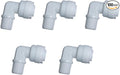 YZM Quick Connect fittings RO Water Filters (5pack, Elbow, 1/8" Male x 1/4" OD tube)