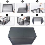 Aluminum Air Conditioner Cover Exterior Air Conditioning Unit Cover Air Conditioner Fence Screen Privacy Fence Trash Can Enclosure Outdoor Condenser Protective (Brown 110x60x80cm)