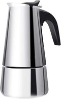 ZJchao Eagle Beak Design Moka Pot Portable Stainless Steel Coffee Maker Pot Pressure Extraction for Rich Flavor Suitable for All Stoves (01)