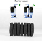 UPETTOOLS Aquarium Biochemical Sponge Filter (15-55 Gallon) - Ultra-Quiet Air Pump, Double Head, Bio Foam & Ceramic Media, Ideal for Saltwater/Freshwater Tanks